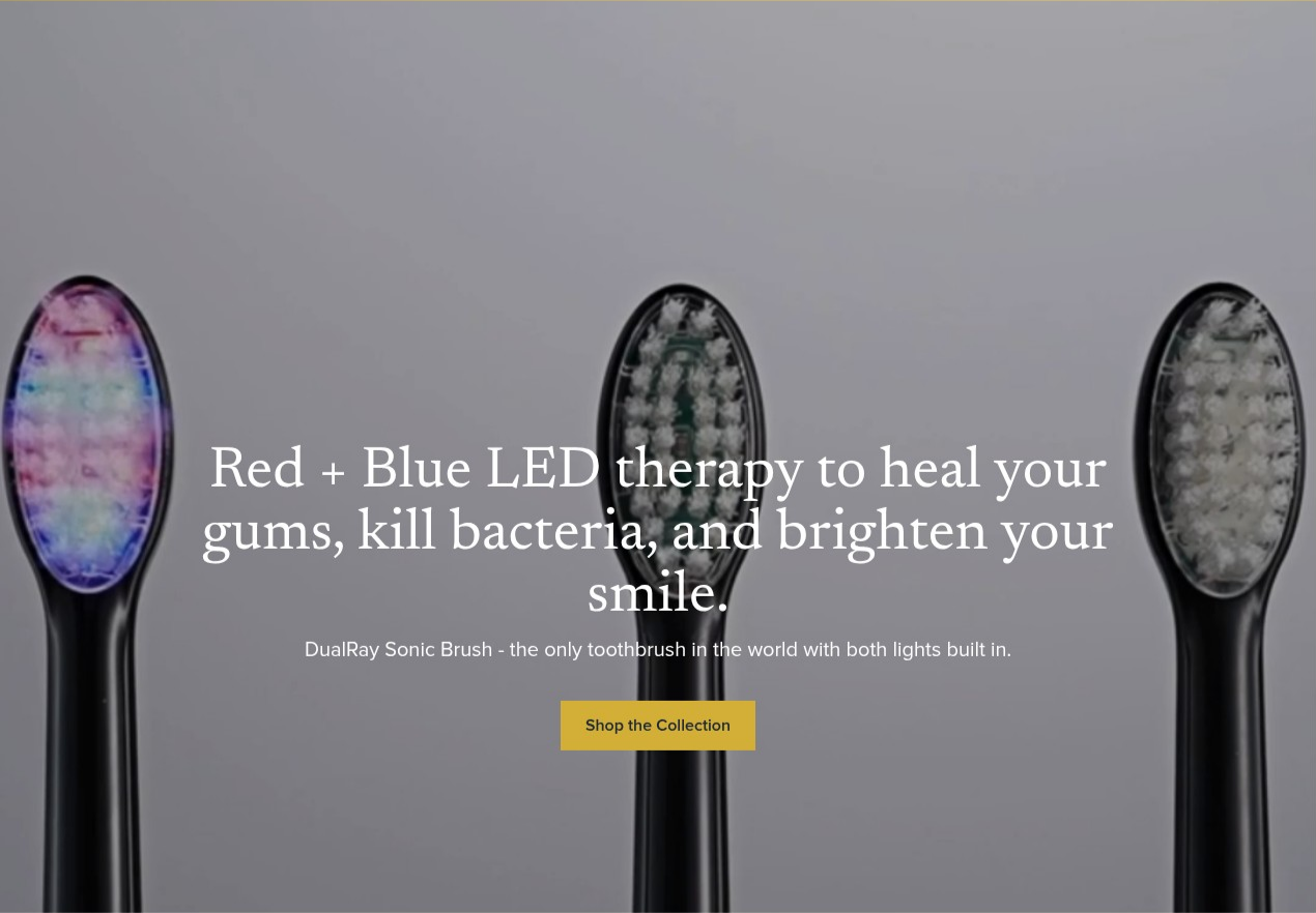 Jambuvi DualRay Sonic Toothbrush with dual LED light therapy